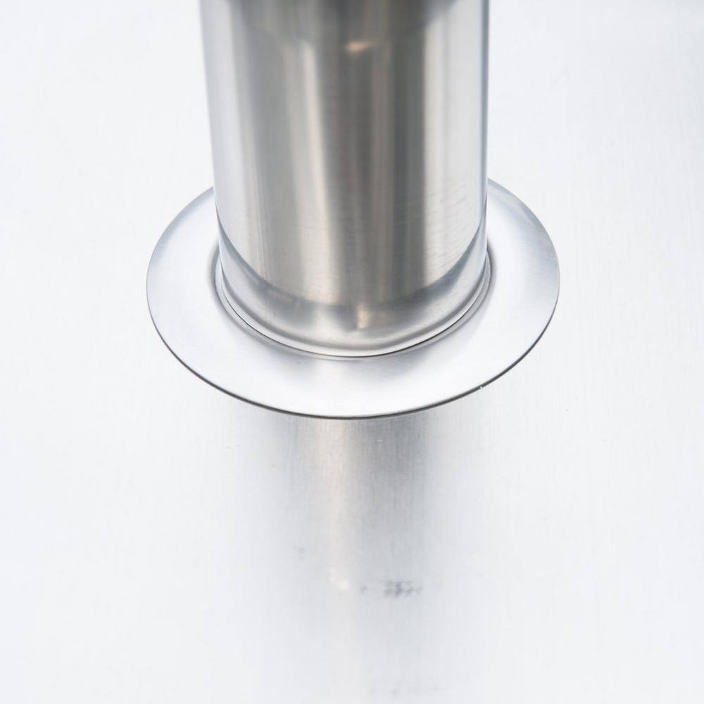 Stainless Steel Round Patio Umbrella Stand with Cement Base