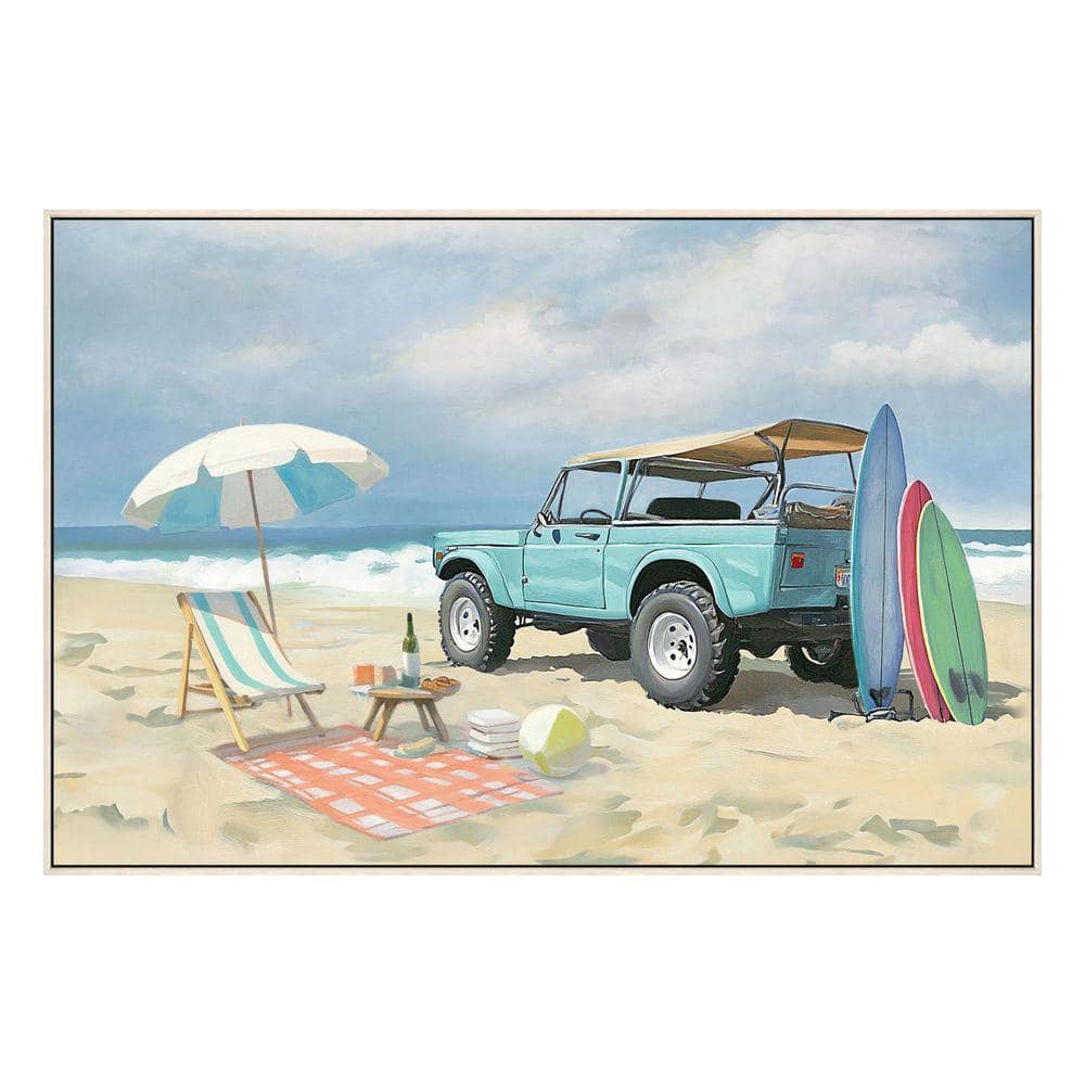 1-Piece Framed Graphic Print Coastal Art Print 32 in. x 48 in.