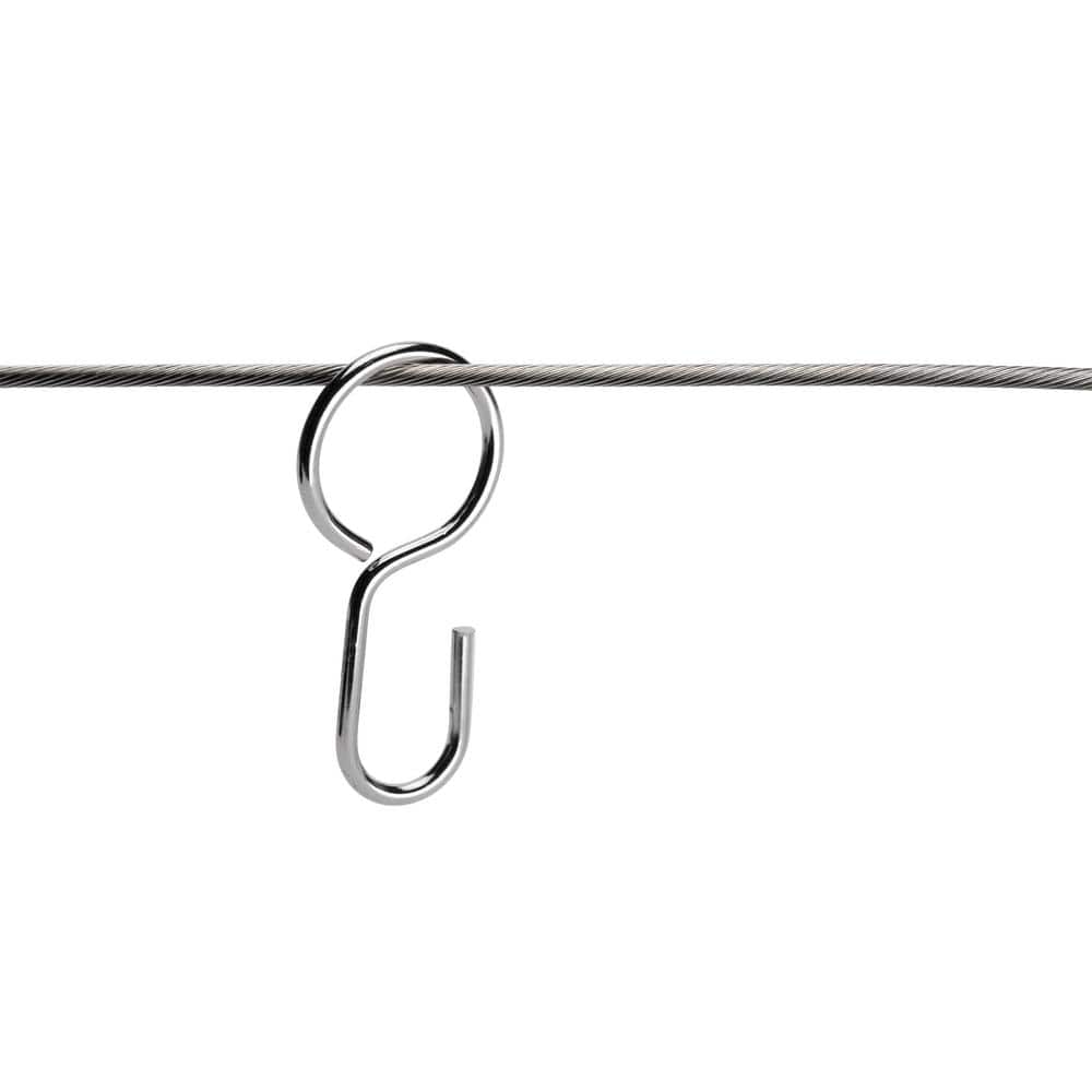 Ultra-Slim 118'' Chrome Stainless Steel Shower Curtain Cable