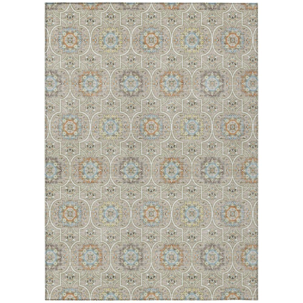 Chantille Machine Washable Indoor/Outdoor Abstract ACN2670 Beige 5 ft. x 7 ft. 6 in. Area Rug price history on PriceWatchPro