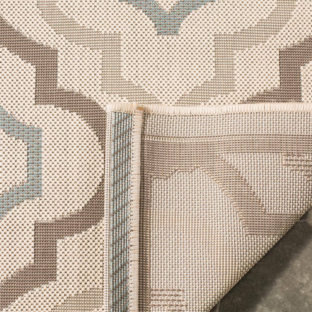 Courtyard Geometric Trellis Beige 5'3" x 7'7" Indoor/Outdoor Rug