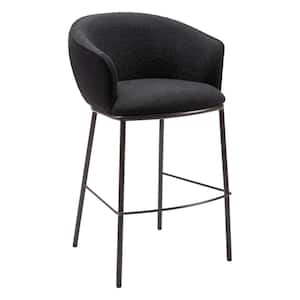 Essen 29.5 in. Solid Back Plywood Frame Barstool with 100% Polyester Seat