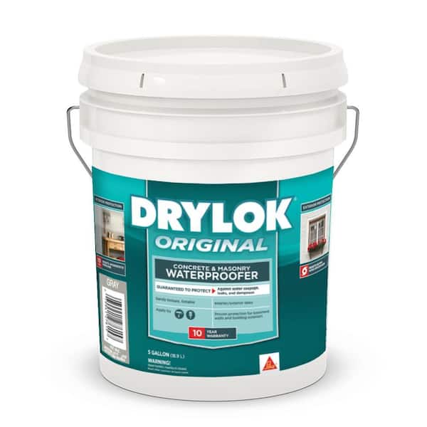 Original 5 gal. Gray Flat Latex Interior/Exterior Basement and Masonry Waterproofer