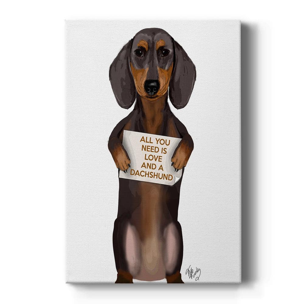 Wexford Home Love and Dachshund By Wexford Homes Unframed Giclee Home Art  Print 60 in. x 40 in. WC33-2682853-R - The Home Depot