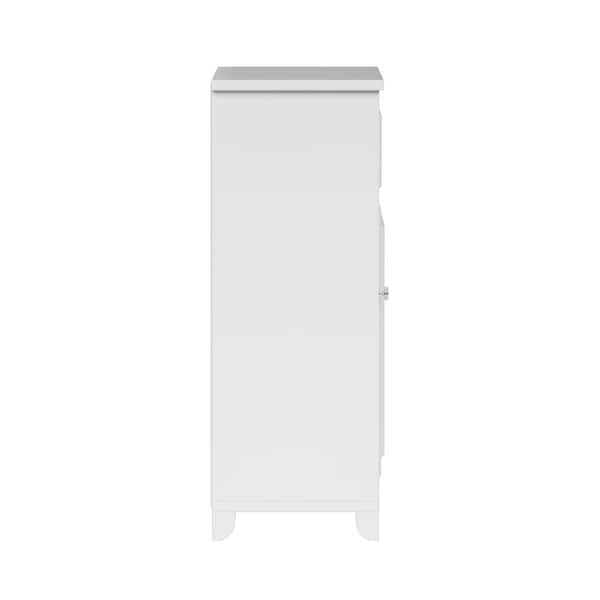 Dawson 15 in. W x 32 in. H x 13 in. D Freestanding Slim Floor Storage Cabinet, White