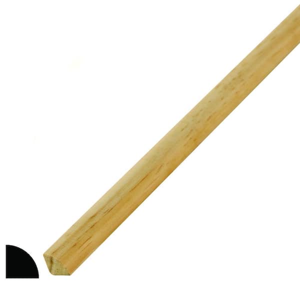 Alexandria Moulding WM 108 1/2 in. x 1/2 in. x 96 in. Pine Quarter Round Moulding