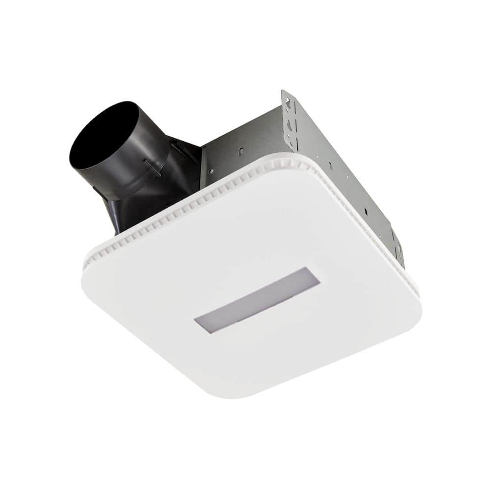 Broan-NuTone Easy to Install 80 CFM Bathroom Exhaust Fan with LED Clean  Cover, ENERGY STAR AERN80LK The Home Depot