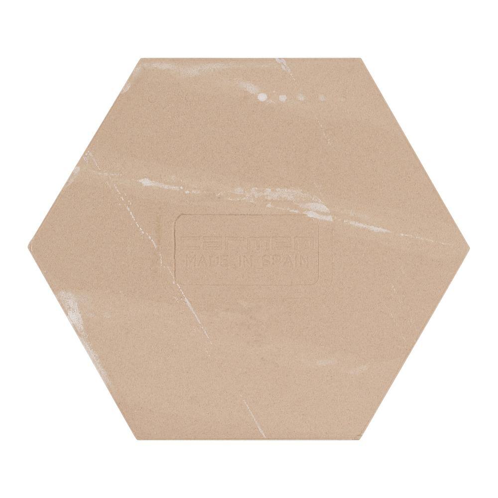 Homage 5" White Glazed Hexagonal Porcelain Tile