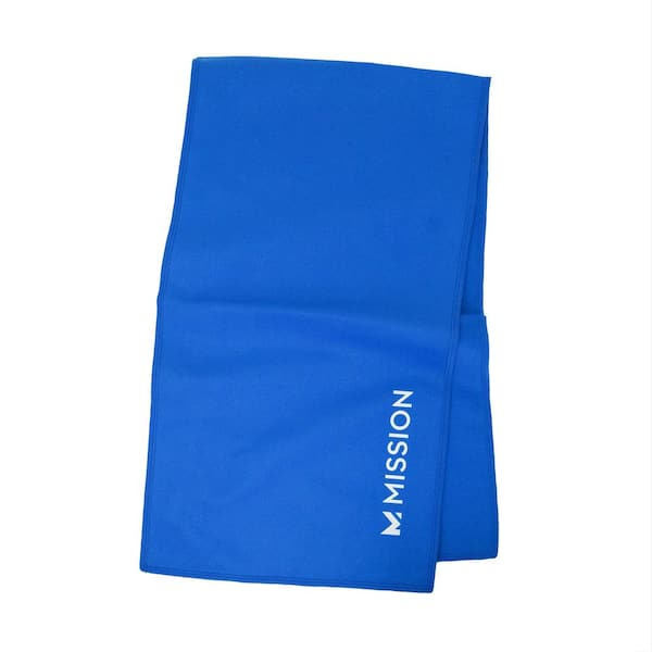 Mission Unisex 30 in. x 8 in. Blue Cooling On-the-Go Towel