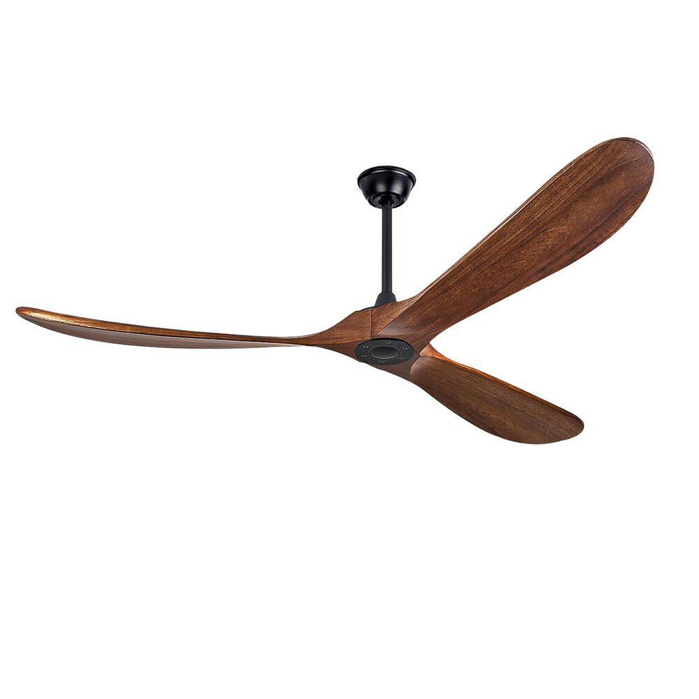 72 in. Matte Black Solid Wood Ceiling Fan without Light, Reversible DC Motor, Wall Switch and Remote Control price history on PriceWatchPro