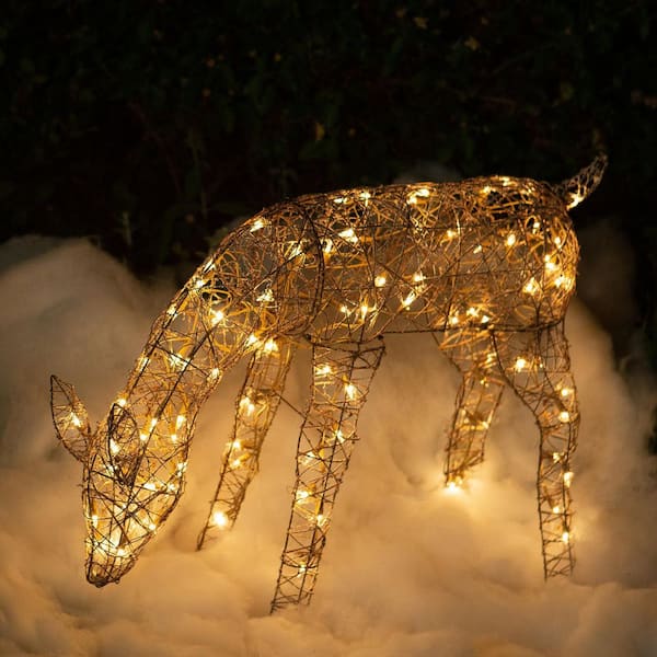 Rattan Reindeer popular Outdoor Plug-in Festive Holiday Décor