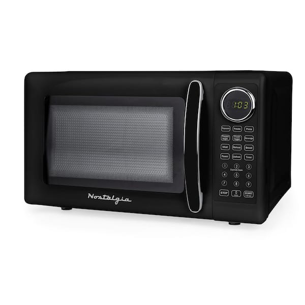 Retro 0.7 Cu Ft Microwave, Black