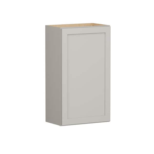 SIMPLY WOODMARK PRO Shaker Full Overlay 21 in. W x 12 in. D x 36 in. H Plywood Assembled Wall Kitchen Cabinet in Stone Gray