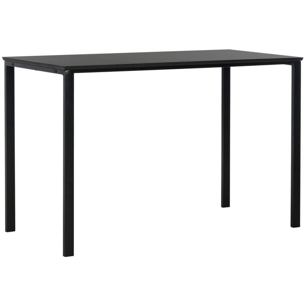 Dalit 47" Black Wood Transitional Writing Desk
