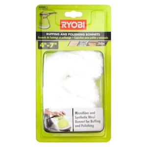 4 in. - 7 in. Microfiber and Synthetic Fleece Buffing Bonnet Set (2-Piece)