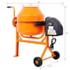 Orange Cement Mixer 5 cu. ft. Electric Concrete Mixer Machine 650 Watt AC  Motor Portable Pow 00000000077777F - The Home Depot