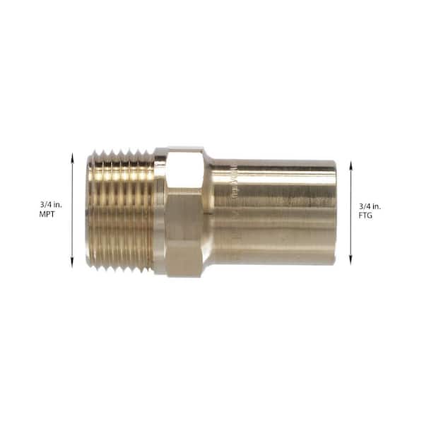 ProPress 3/4 in. FTG x 3/4 in. MPT Zero-Lead Bronze Adapter (5-Pack)