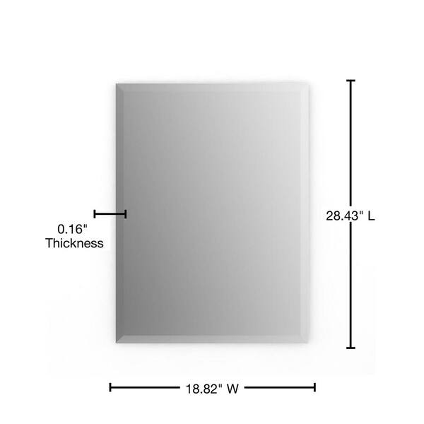 28 in. W x 36 in. H (M1) Framed Rectangular Deluxe Glass Bathroom Vanity Mirror in Matte Black 28 in. W x 36 in. H (M1) Framed Rectangular Deluxe Glass Bathroom Vanity Mirror in Matte Black