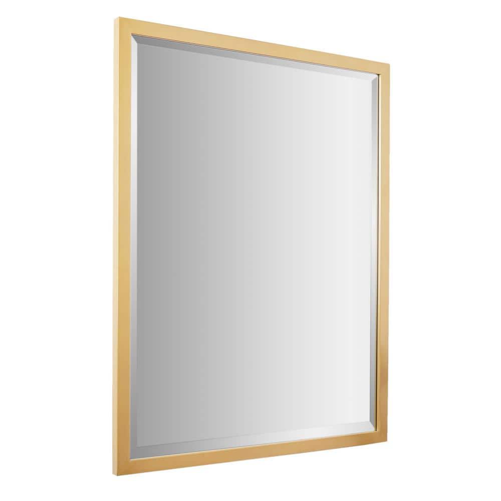 Gold Framed Beveled Edge Rectangular Wall Mirror 24" x 30"