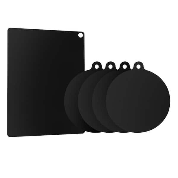 5-Piece Black Silicone Fiberglass Induction Cooktop Mat Set for Heat Resistance and Non-Slip Protection