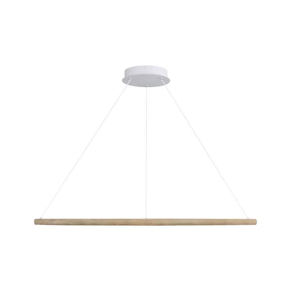 Veritas 1 light dimmable integrated LED Walnut Chandelier for Bedroom, Dining, Foyer, Hall, Kitchen, Living