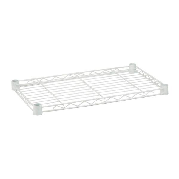 Honey-Can-Do 1 in. H x 36 in. W x 14 in. D 350 lbs. Weight Capacity Freestanding Steel Shelf in White