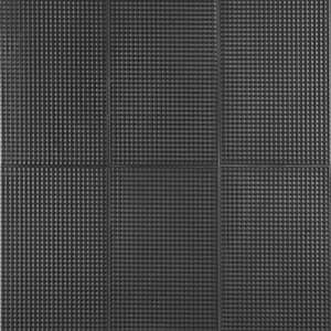 Level Waffle Charcoal 7.87 in. x 15.74 in. Matte Ceramic Wall Tile (10.32 Sq. Ft./Case)