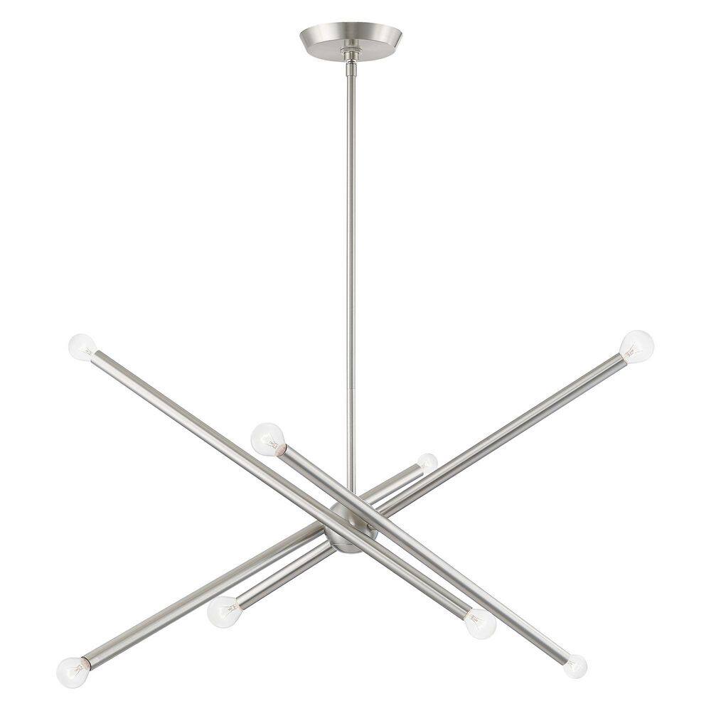 Soho Asymmetrical 8-Light Brushed Nickel Sputnik Chandelier