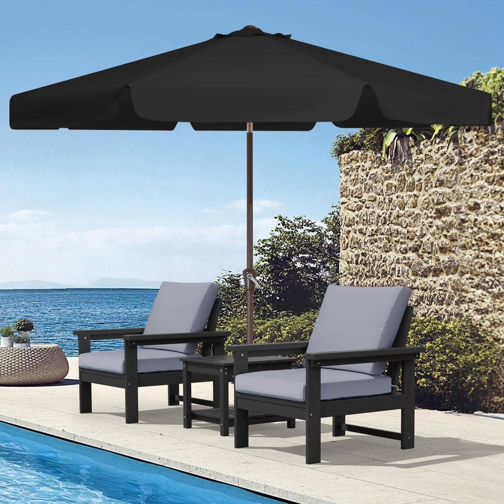 9 ft. Steel Market Crank and Tilt Outdoor Patio Umbrella in Black price history on PriceWatchPro