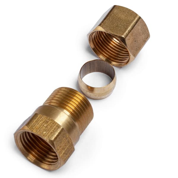 LTWFITTING 3/8 in. O.D. x 3/8 in. FIP Brass Compression 90-Degree