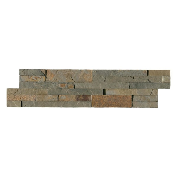 MSI Natural Earth Ledger Panel 6 in. x 24 in. Splitface Slate Wall
