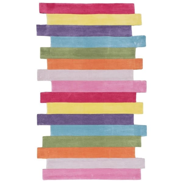nuLOOM Pantone Colorful Stripes Playmat Multi 3 ft. x 5 ft. Area Rug