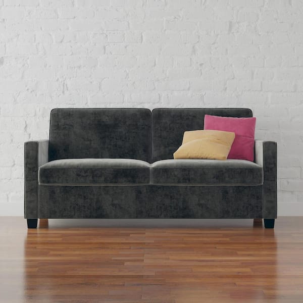 Cabell velvet square clearance arm sofa bed