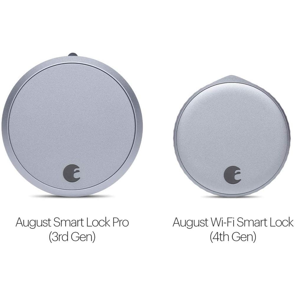 Silver Wi-Fi Smart Deadbolt Lock with Keypad
