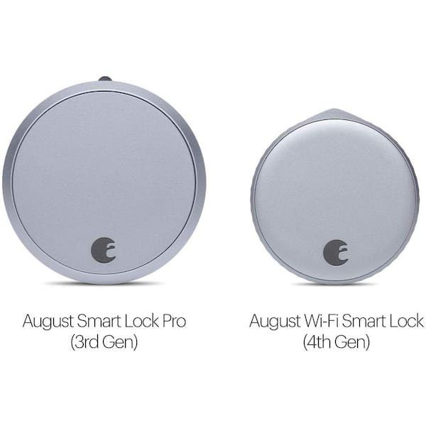 August Home, Wi-Fi Smart Lock (4th Generation)– Fits Your Existing Deadbolt  in Minutes, Silver