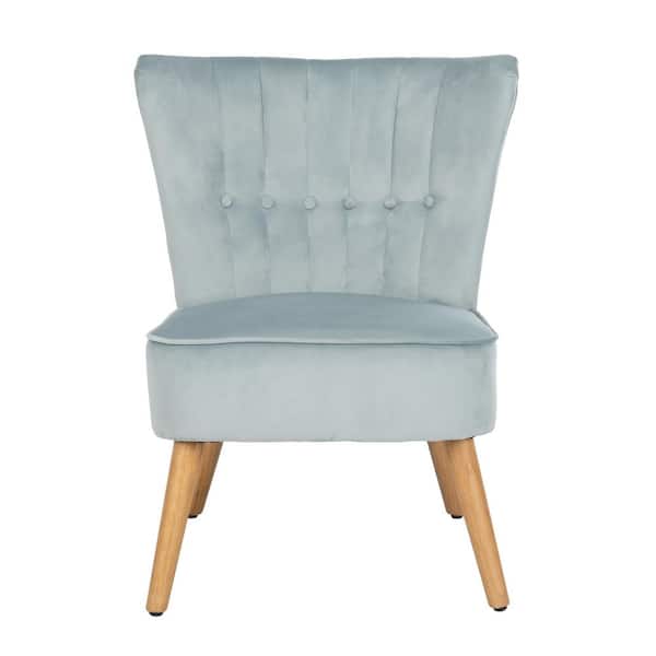SAFAVIEH June Slate Blue/Natural Upholstered Side Chair