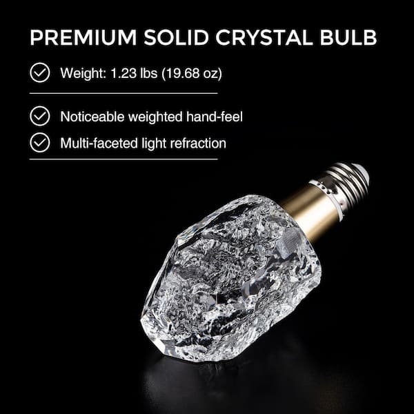 5-Watt Equivalent Iceberg Shaped E26/27 Crystal LED Light Bulb in Warm White (1-Pack)