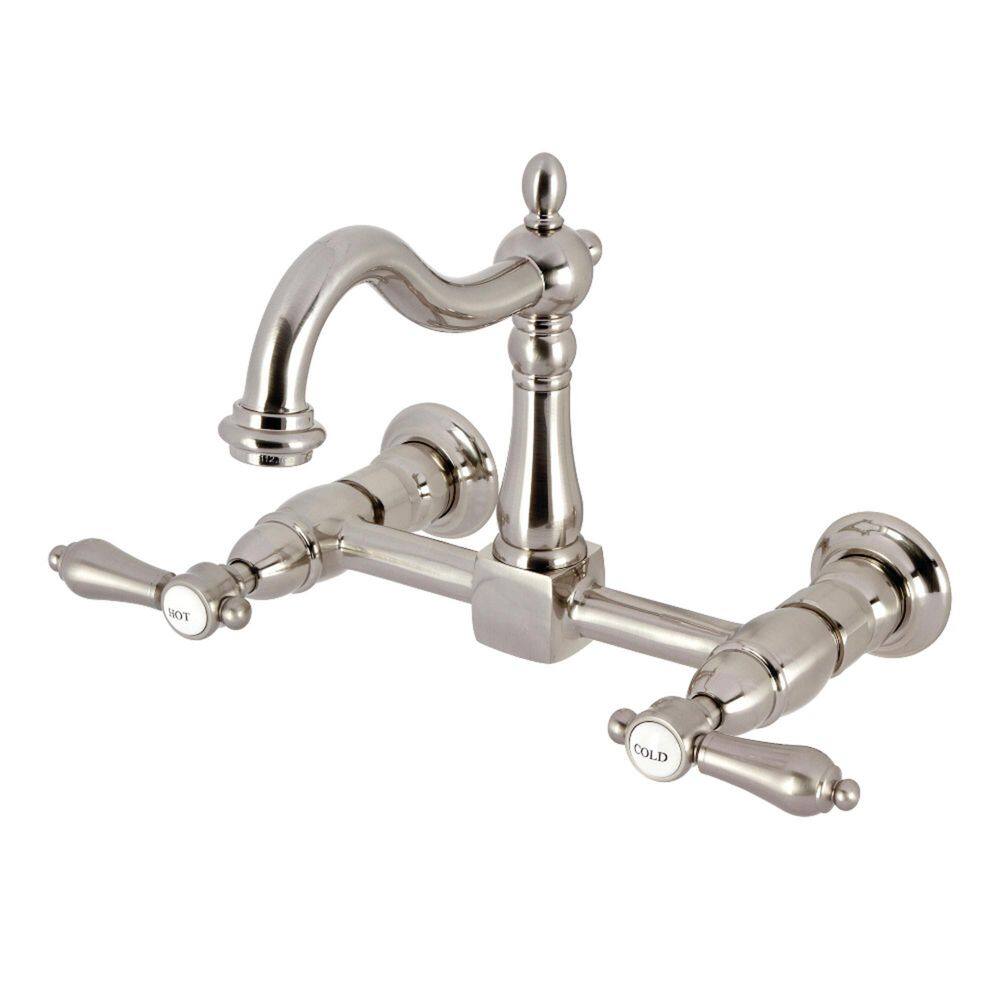 Heirloom 2-Handle Wall-Mount Standard Kitchen Faucet in Brushed Nickel price history on PriceWatchPro
