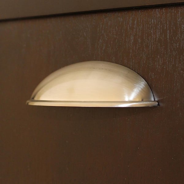 West Side 3 in. Center-to-Center Satin Nickel Cup Cabinet Pull West Side 3 in. Center-to-Center Satin Nickel Cup Cabinet Pull