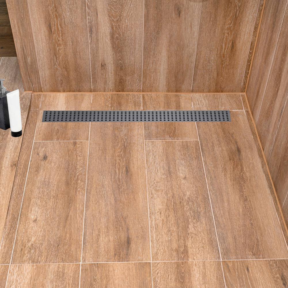 Matte Black Stainless Steel 36" Linear Shower Drain