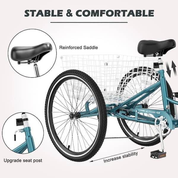 タケダ　三輪自転車　TCQ-20【10903649】 MOONCOOL Folding 20 in. 7 Speed Adult Tricycles, 3-Wheels Cruiser