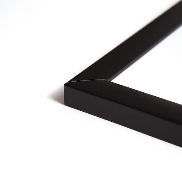 Basics Magnetic Dry Erase White Board Black Wood Frame (35 x 23)