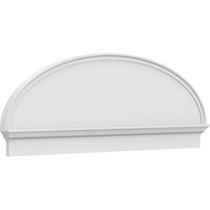 66-in W x 23-3/8-in H x 2-3/4-in P Elliptical Smooth Signature Urethane Combination Pediment, Primed Tan