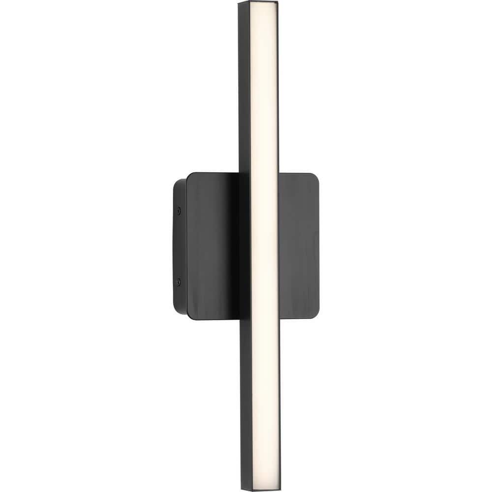 Matte Black LED Linear Vanity Light with Acrylic Shade