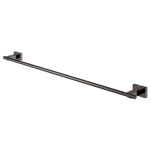 Essentials Cube 24 in. Wall Mounted Towel Bar in Hard Graphite