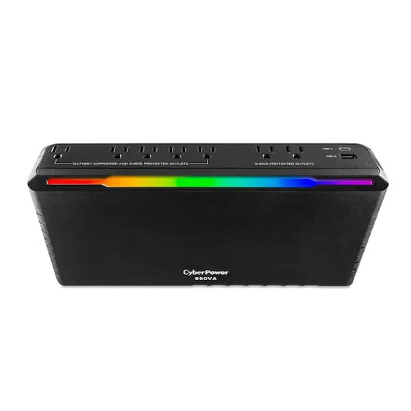 950VA 120-Volt Gaming UPS with RGB Lighting and Battery Backup