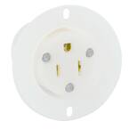 Leviton 20 Amp 125/250-Volt Flanged Outlet Non-Grounding Locking ...