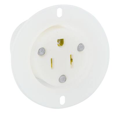 15 Amp 125-Volt Flanged Outlet Grounding Straight Blade Receptacle, White