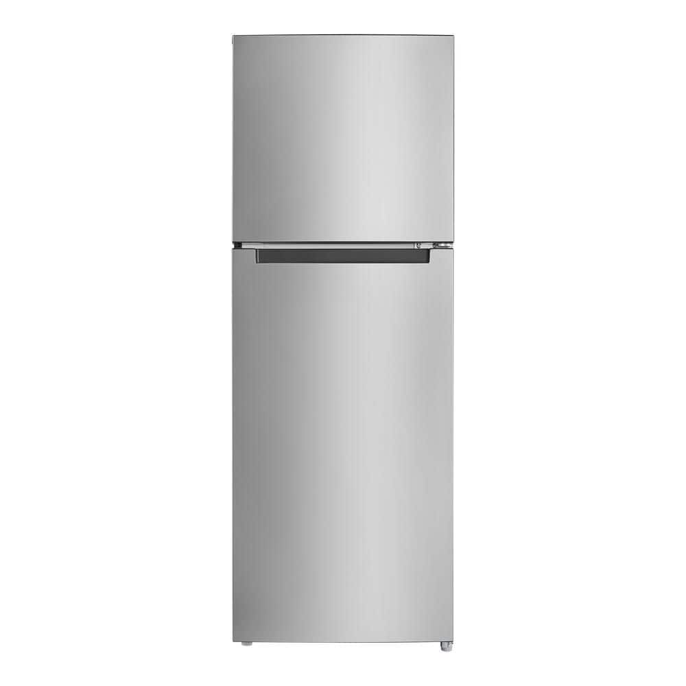 Vissani 10.1 cu. ft. Top Freezer Refrigerator in Stainless Steel ...