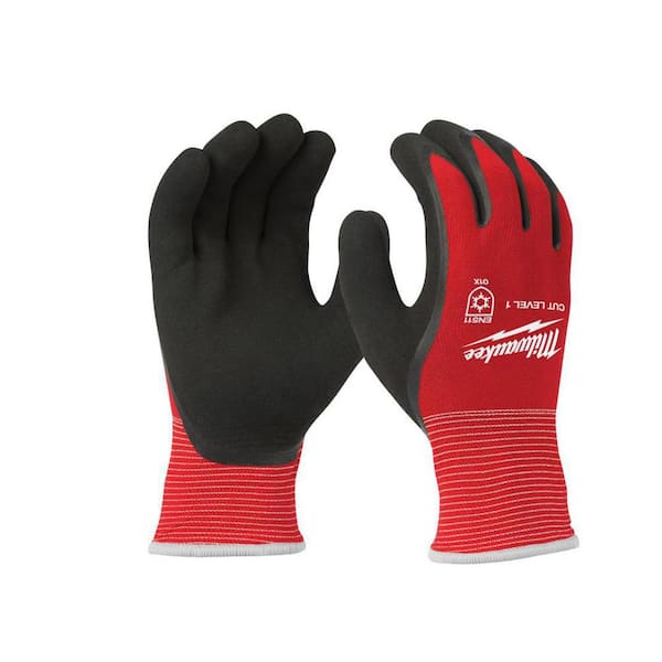 Milwaukee XX-Large Red Latex Level 1 Cut Resistant Insulated Winter Dipped Work Gloves